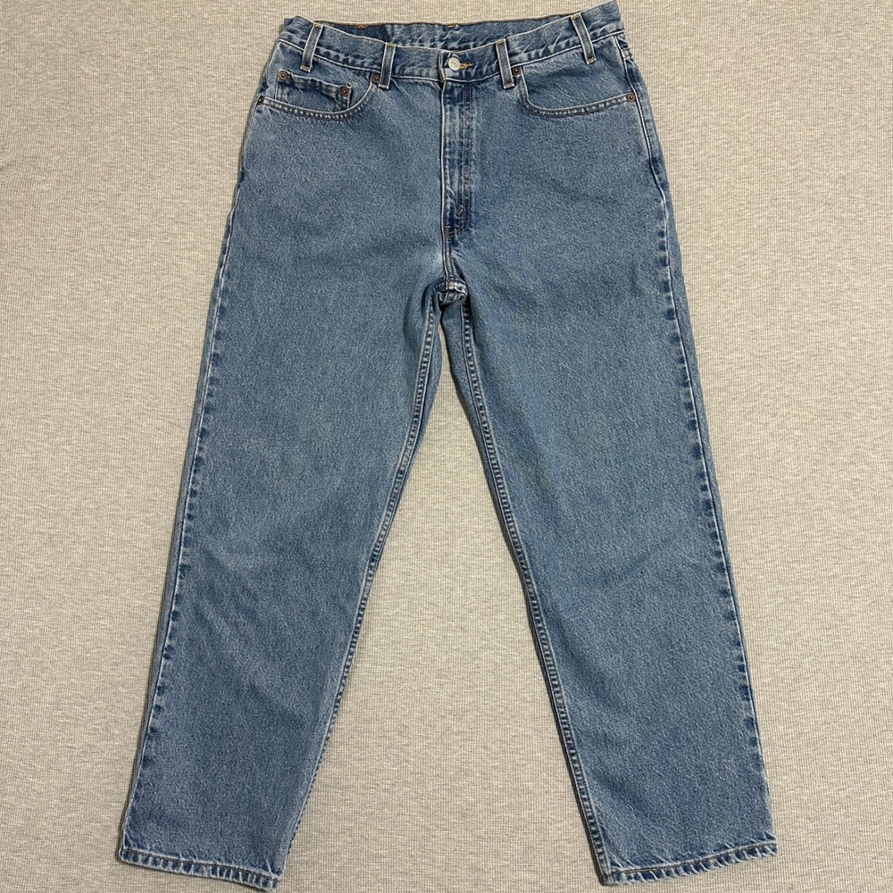 Levi's Relaxed Straight Leg Jeans Medium Wash Blue Denim Mens Size 34x29